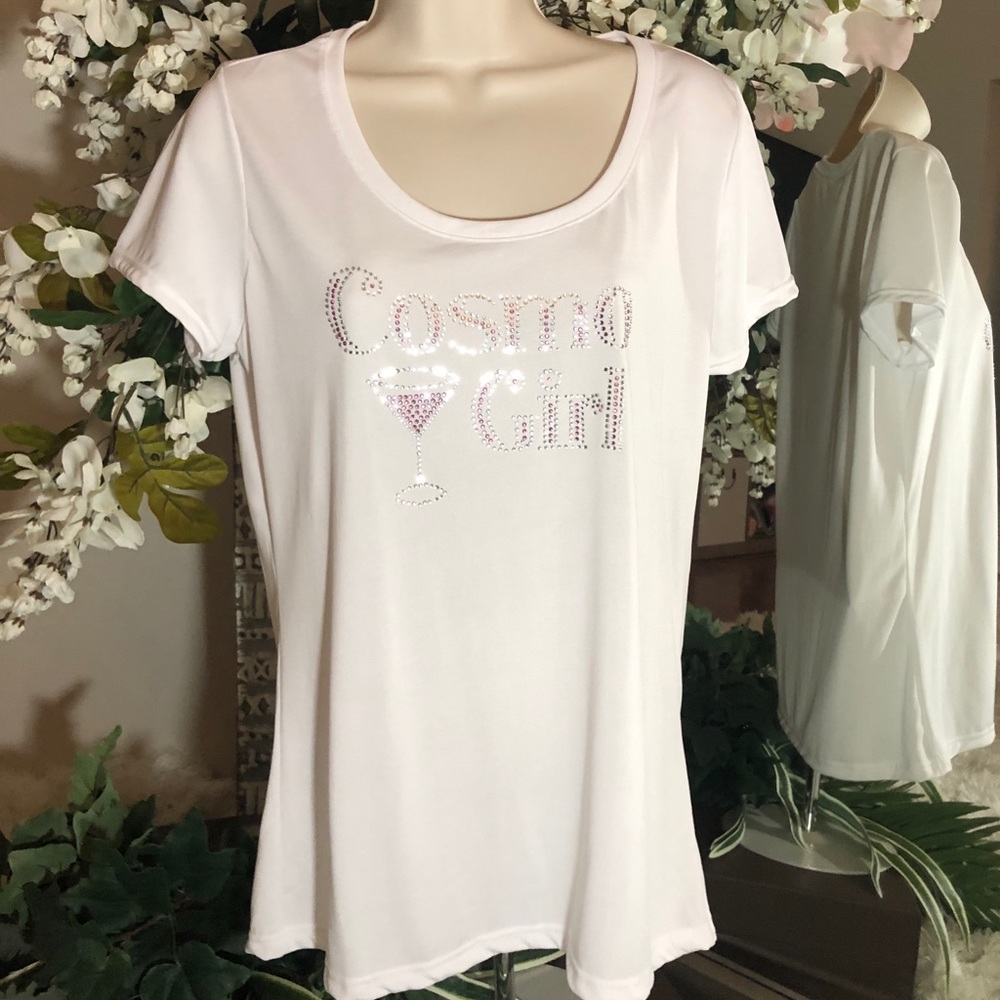 Bling Rhinestone T-shirt - Cosmo Girl